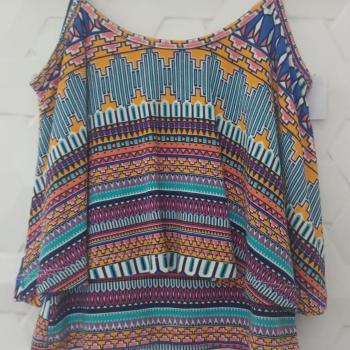 BLUSA FEM INFANTIL 2 CAMADAS ETNICA CORES TAM M - OPINIÃO JOVEM