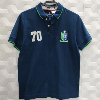 CAMISA ESTILO POLO AZUL ESCURO N70 MASCULINA TAMANHO 12 - BROOKSFIELD