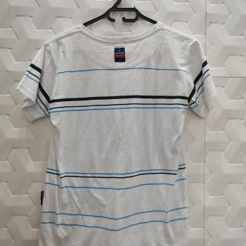 BLUSA BRANCA LISTRADA AZUL MASCULINA TAMANHO 14 - SKYLER JUNIOR