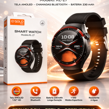 Smartwatch NFC Relógio Inteligente Bluetooth Chamada Tela Full Touch Monitor Cardíaco Pressão IP67 Android iPhone RL26