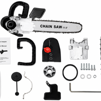 Adaptador Motosserra para Esmerilhadeira Men Electric Chain Saw Stand Profissional Conversor para Transformar Esmerilhadeira em Motosserra Corte de Madeira Galhos Troncos Marcenaria Construção Civil**