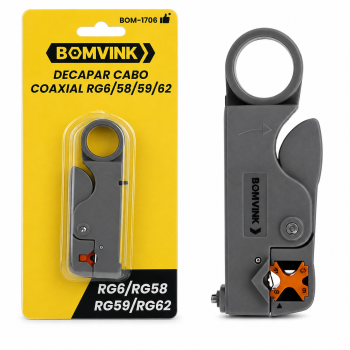 Alicate Decapador Coaxial Rotativo Lotus Plus REF 4037 Profissional para Cabos RG58 RG59 RG62 RG6 TV Antena CFTV e Redes Coaxiais**
