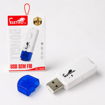 Adaptador USB Bluetooth Eletro MEX EL-1830 Dongle Wireless Áudio 2.1+EDR Receptor Transmissor Música PC Notebook Som Automotivo**
