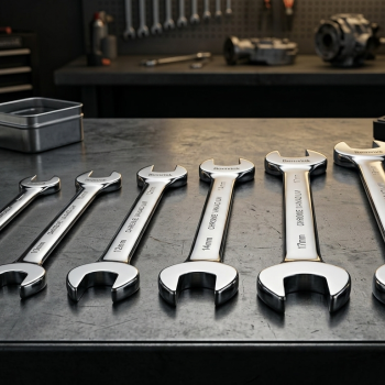 Jogo de Chave de Boca Fixa 6 Peças 8mm a 19mm Bomvink BOM-3202 Aço Cromado Ferramenta Profissional Oficina Mecânica Manutenção Automotiva