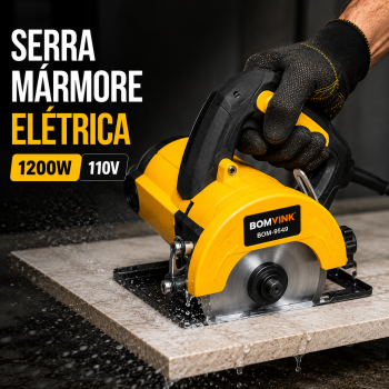 Serra Mármore Elétrica 1200W 110V Corte Porcelanato Cerâmica Madeira Bomvink BOM-9549