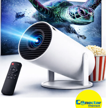 Mini Projetor 4K WiFi Bluetooth Portátil Android 720p Full HD LED HDMI USB Espelhamento Celular Cinema Casa Barato