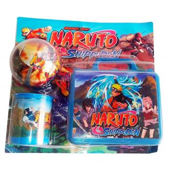 KIT LANCH. NARUTO COPO/BOLA SURPRESA CARTELADO