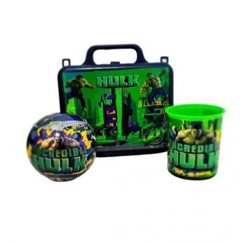 KIT LANCH. HULK COPO/BOLA SURPRESA CARTELADO
