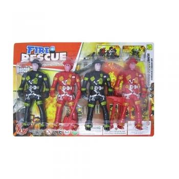 CARTELA BONECO BOMBEIRO C/4