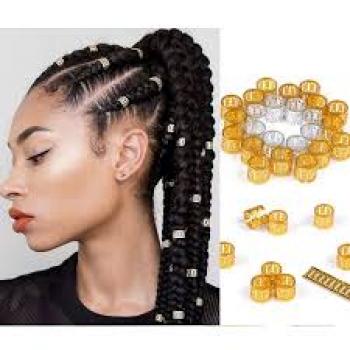 ANEL METAL TRANÇA/CABELO