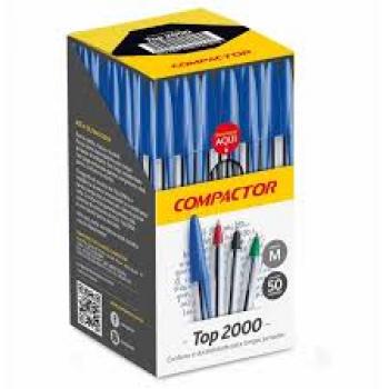 CANETA COMPACTOR ESC FINA PRETA