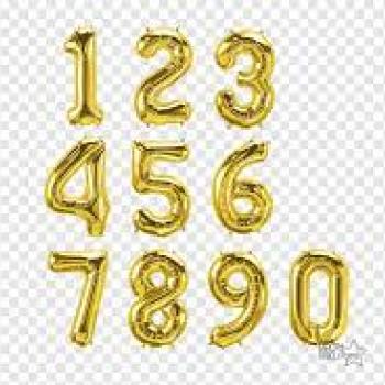 BALAO NUMERICO DOURADO S16