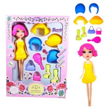 BONECA JULIA TROCA A ROUPA E CABELO