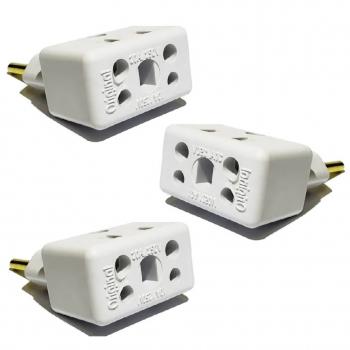 ADAPTADOR  DE TOMADA QUADRADO 10 E 20 AMP