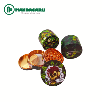 TRITURADOR METAL ESTAMPA CAVEIRAS 45mm [TX0011] (Und)