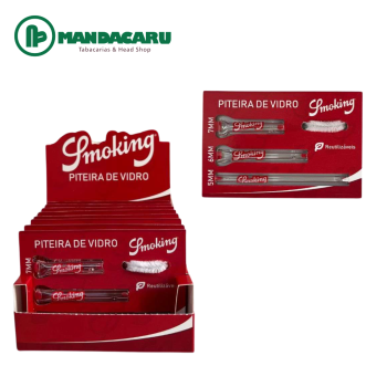 PITEIRA VIDRO SMOKING KIT 3UND (Display com 8 conjutos com 3 und)