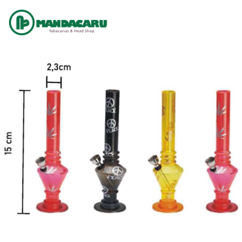 BONG ACRILICO MINI ESTAMPADO 15cm [MINP] (Und)