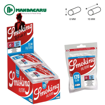 FILTRO SMOKING SLIM 6x15mm (30x120und) [SMK-101]