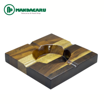CINZEIRO MADEIRA CHARUTO QUADRADO GRD 18x18cm
