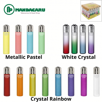 ISQUEIRO CLIPPER PEQUENO [D24 CP22RH] PINTADO (Display 24und)