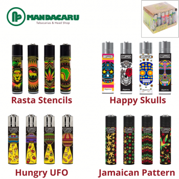 ISQUEIRO CLIPPER GRANDE [D24 CP11R] ESTAMPADO (Display 24und)