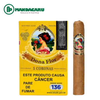 CHARUTO DONA FLOR CORONA CAPA CLARA (Petaca 1x5)
