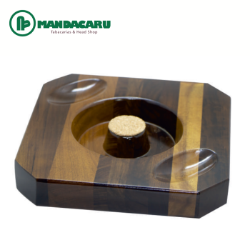 CINZEIRO MADEIRA CACHIMBO QUADRADO 20x20cm