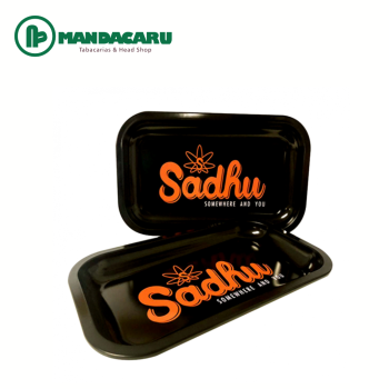 BANDEJA METAL SADHU TRADICIONAL MÉDIA 27x16cm