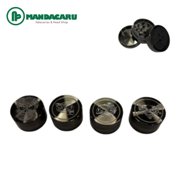 TRITURADOR METAL CAVEIRA BLACK 40mm [HX003SK]