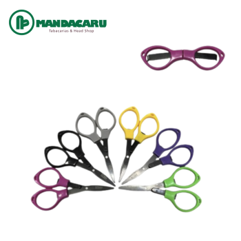 TESOURA DOBRAVEL BASE CABO PLASTICO [TS-002] (Und)