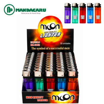 ISQUEIRO MOON TRANSPARENTE SIMPLES [HX-C052] (Dsp 50und)