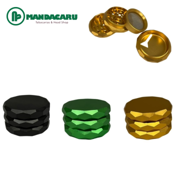 TRITURADOR ALUMINIO TRI LAPIDADO 4 PARTES 63mm [JC9038]