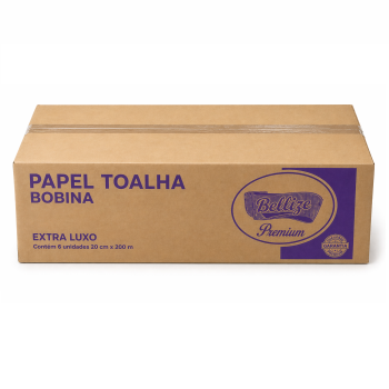 P. TOALHA BOBINA 20CMX200MTS BELLIZE PREMIUM FARDO C/6 ROLOS
