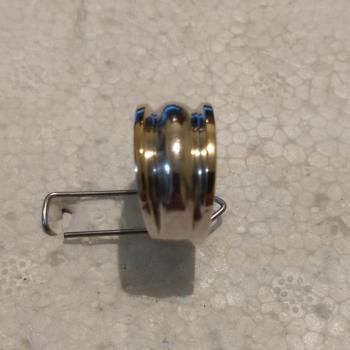 Anel de Prata com duas ondas transversais - T22V9