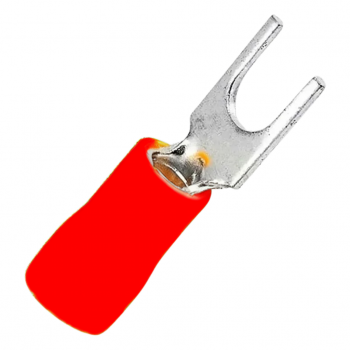 Terminal Forquilha Vermelho Cabo 0,5x1,5MM M6