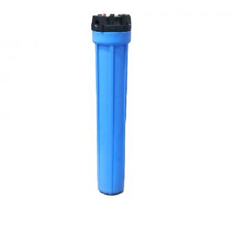 CARCAÇA 20“X 2,5 - CONEXÃO DE 3/4  PRETO/AZUL - C/CHAVE E SUPORTE DE AÇO