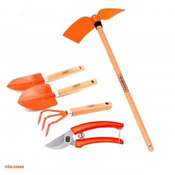 KIT JARDINAGEM 5 PEÇAS TRAMOTINA
