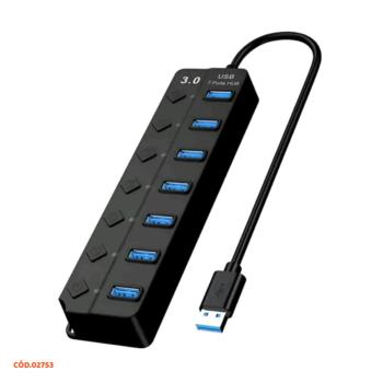 HUB USB 3.0 7 EM 1 COM INTERRUPTORES UH-317S