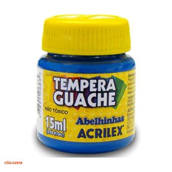 TINTA GUACHE 15ML AZUL ACRILEX UNIDADE