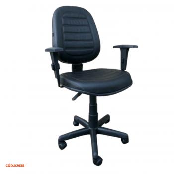 CADEIRA GIRATORIA EXECUTIVA COURINO COSTURADA PRETO 120KG