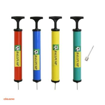 BOMDA DE AR PARA ENCHER BOLAS COM 7 BICOS EM INOX COLORS