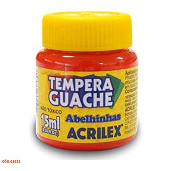 TINTA GUACHE 15ML VERMELHO FOGO ACRILEX UNIDADE