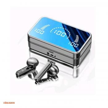FONE DE OUVIDO F20 TWS BLUETOOTH 5.2 TRANSPARENTE ULTRA BASS