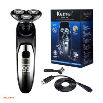 BARBEADOR KEMEI COM DIGITAL KM-1524 A PROVA DE ÁGUA
