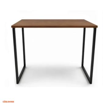 ESCRIVANINHA INDUSTRIAL OFFICE AÇO MDF PRETO/AMADEIRADO 90X45X76
