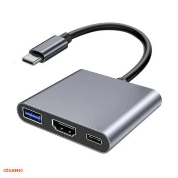 ADAPTADOR HUB USB -C PARA USB-3/HDMI/USB-C