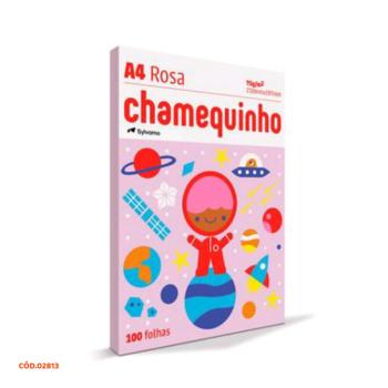 PAPEL OFICIO A4 CHAMEQUINHO ROSA 1X100FL