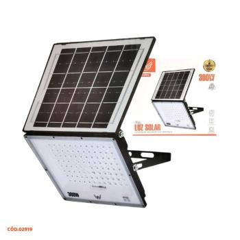 LUMINARIA REFLETOR COM PLACA SOLAR LED 100W BR FRIO AL-B1993