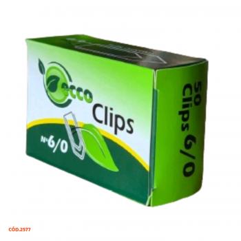 CLIPS PAPEL 6/0 GALVANIZADO ECCO CLIPS CX 50UN