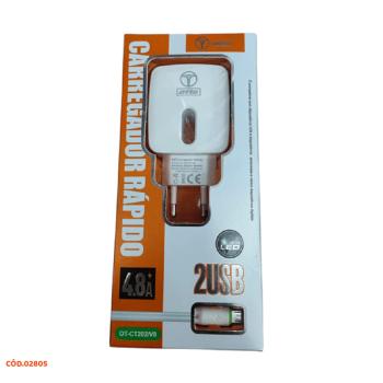 CARREGADOR RAPIDO V8 2USB OTTO 4.8A OT-CT102/V8